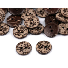   Coconut button, size 24' flower  