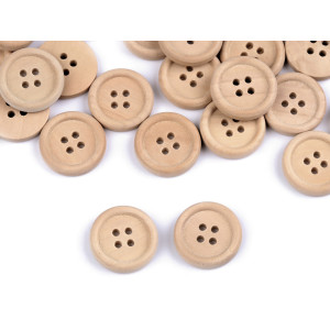   Four-Hole Wooden Button, size 32'  