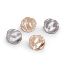   Metal Shank Button with Unique / Uneven Shape size 42'  