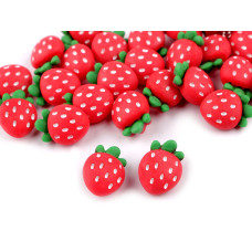   Strawberry button 3D size 34'  