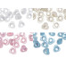   Pearlescent flower button size 22'  