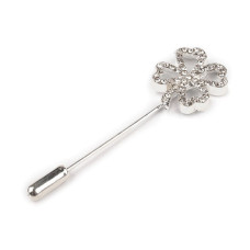   Decorative Rhinestone Pin 17x51 mm Cloverleaf  