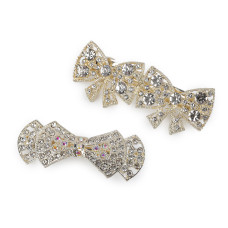   French Hair Clip with Beads and Rhinestones  
