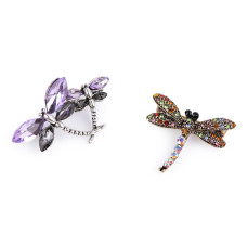   Brooch with Rhinestones, Dragonfly  