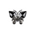 Brooch with Rhinestones, Butterfly Brooch with Rhinestones, Butterfly