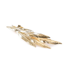   French metal hair clip, leaves  