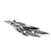   French metal hair clip, leaves  