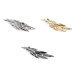   French metal hair clip, leaves  