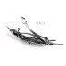   French metal hair clip, leaves  