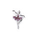   Brooch with rhinestones, ballerina  