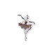  Brooch with rhinestones, ballerina  