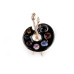   Brooch - painter's palette, cats under an umbrella  