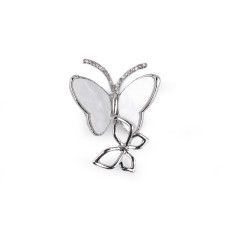   Brooch with rhinestones butterflies  