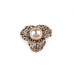   Brooch with rhinestones and pearl  