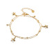   Stainless steel bracelet double, star  