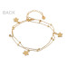   Stainless steel bracelet double, star  