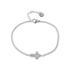   Stainless steel bracelet, cross  