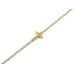   Rhinestone stainless steel cross bracelet  