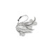   Brooch with rhinestones, swan  