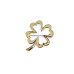   Bow brooch, four-leaf clover  