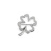   Bow brooch, four-leaf clover  
