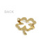   Bow brooch, four-leaf clover  