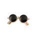   Brooch glasses, mustache  