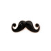   Brooch glasses, mustache  