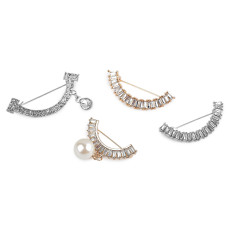   Brooch with rhinestones for the neckline  